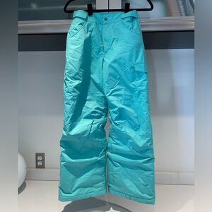 COLUMBIA like new teal blue green Snow Pants snowpants Large (14/16) Girls